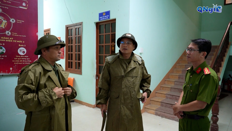 Lãnh đạo Công an tỉnh kiểm tra công tác phòng, tránh bão