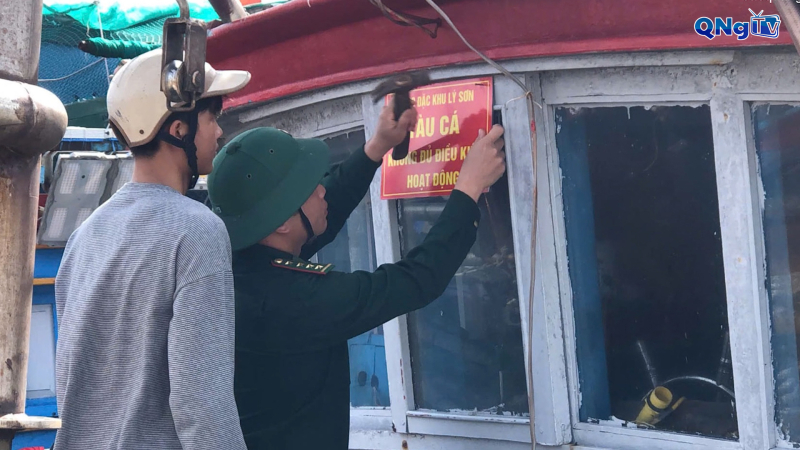 Đặc khu Lý Sơn niêm phong 7 tàu cá không đủ điều kiện khai thác hải sản