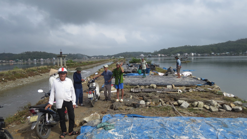 Sa Huỳnh thiệt hại nặng sau bão số 13, hơn 4.000 tấn muối tan thành nước