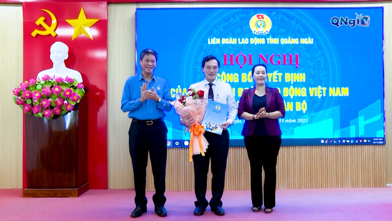 Đồng chí Đinh Quốc Tuấn giữ chức Chủ tịch Liên đoàn Lao động tỉnh