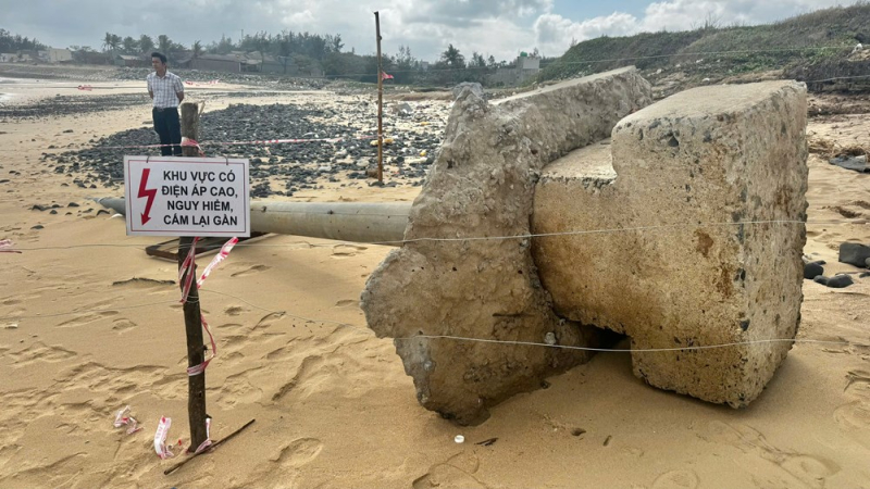 L&ecirc;n phương &aacute;n khắc phục đoạn c&aacute;p ngầm cấp điện cho đặc khu L&yacute; Sơn bị lộ thi&ecirc;n