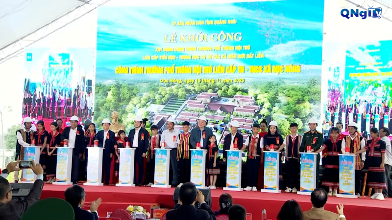 Khởi công xây dựng 04 trường nội trú liên cấp xã biên giới