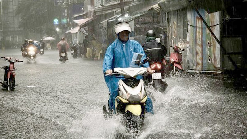 Không khí lạnh tăng cường gây mưa lớn ở Quảng Ngãi