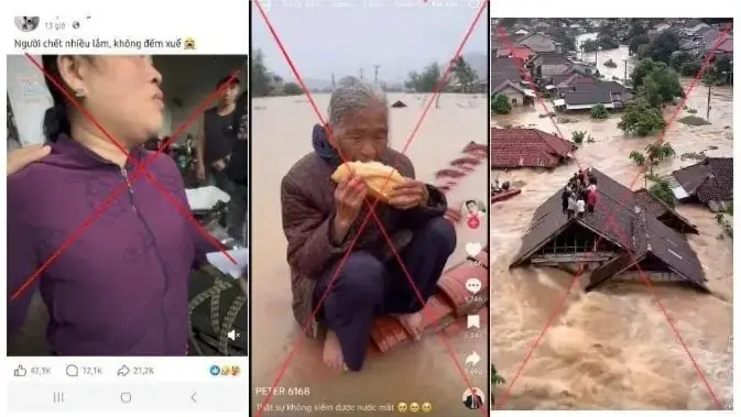 Bộ Công an cảnh báo tin giả về mưa lũ miền Trung