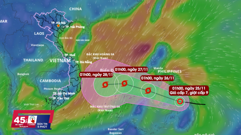 45 giây 1 chạm ngày 25/11