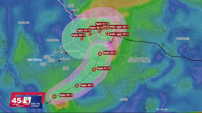 45 giây 1 chạm ngày 29/11