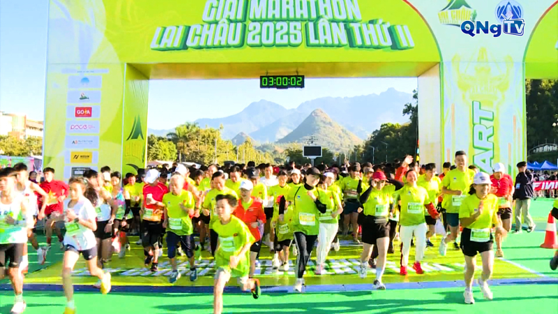 Hơn 1500 vận động viên tham gia Giải Marathon Lai Châu