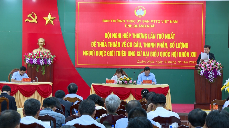 Hiệp thương giới thiệu ứng cử đại biểu Quốc hội khóa XVI tỉnh Quảng Ngãi