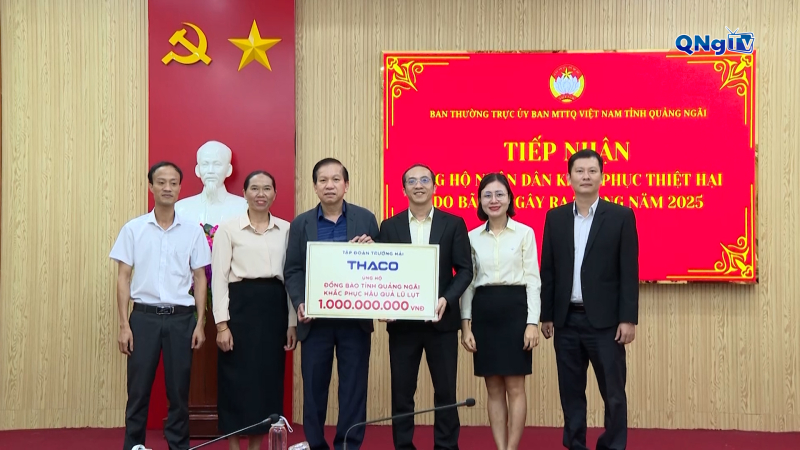 Tiếp nhận 02 tỷ đồng hỗ trợ khắc phục thiệt hại thiên tai   