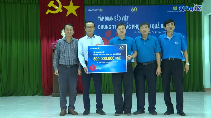 Tập đoàn Bảo Việt hỗ trợ 500 triệu đồng khắc phục hậu quả thiên tai 