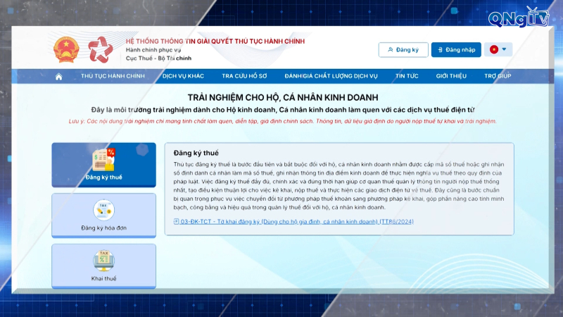 "Cổng trải nghiệm" giúp hộ kinh doanh làm quen kê khai
