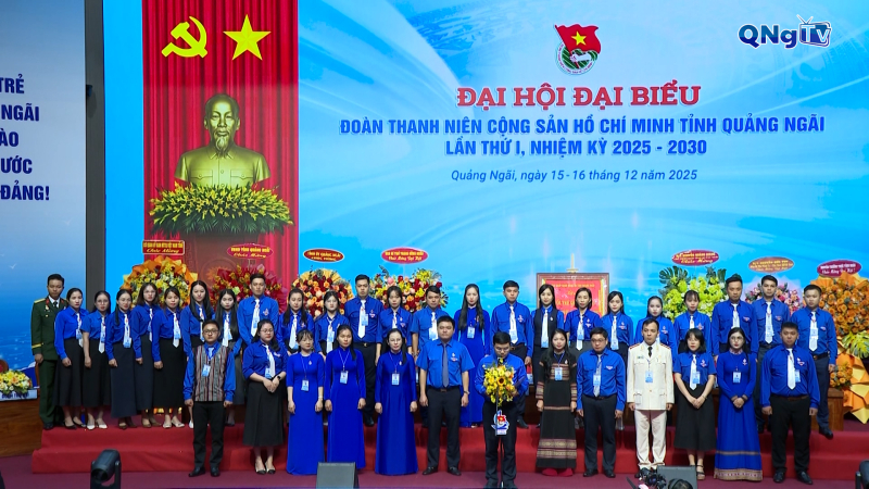 Đại hội Đo&agrave;n TNCS Hồ Ch&iacute; Minh tỉnh Quảng Ng&atilde;i lần thứ I, nhiệm kỳ 2025-2030