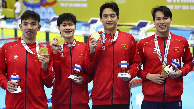 Đội tuyển bơi Việt Nam ghi dấu ấn ở SEA games 33