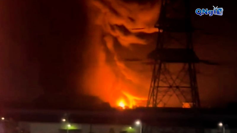 Ch&aacute;y lớn tại Khu c&ocirc;ng nghiệp Ti&ecirc;n Sơn, Bắc Ninh