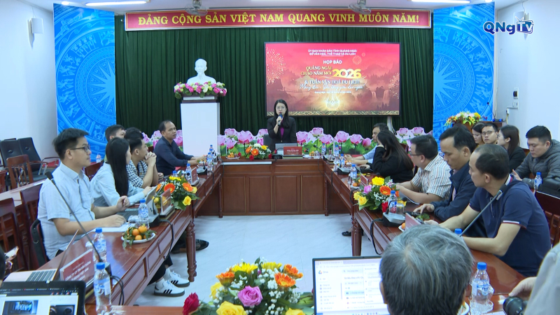Họp b&aacute;o chương tr&igrave;nh ch&agrave;o năm mới 2026 v&agrave; Tuần văn h&oacute;a - du lịch Măng Đen