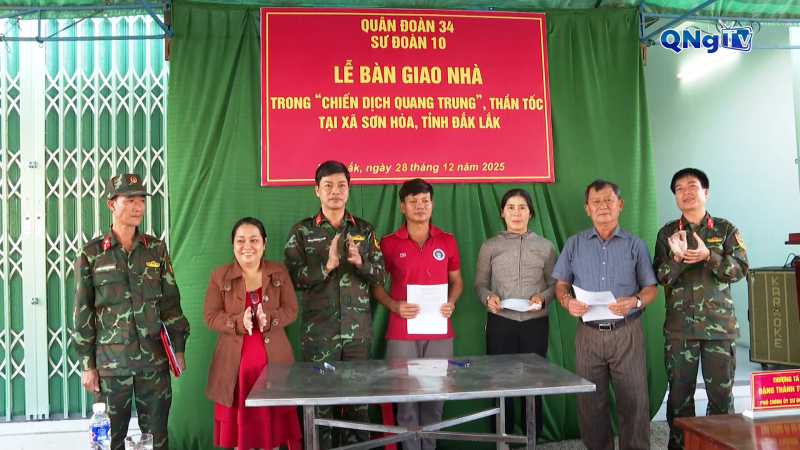 B&agrave;n giao 05 căn nh&agrave; đầu ti&ecirc;n trong &ldquo;Chiến dịch Quang Trung&rdquo; tại Đắk Lắk