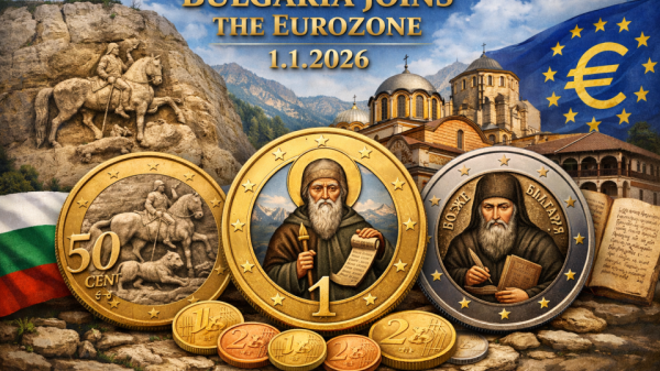 Thiết kế đồng xu euro nh&acirc;n dịp Bulgaria gia nhập Eurozone