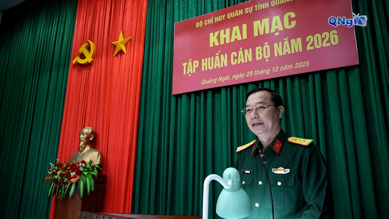 Thượng t&aacute; Trần Thế Phan dự khai mạc tập huấn c&aacute;n bộ năm 2026