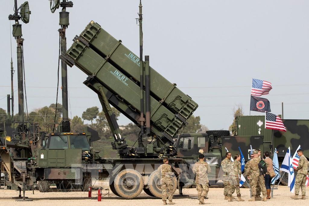 Hệ thống phòng không Patriot của Mỹ trong cuộc tập trận chung Mỹ-Israel. Ảnh: AFP/TTXVN