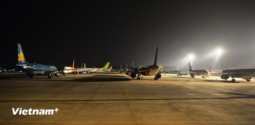 Các hãng hàng không sẽ tăng cường bay đêm dịp cao điểm Tết Nguyên đán Bính Ngọ. Ảnh: Việt Hùng/Vietnam+