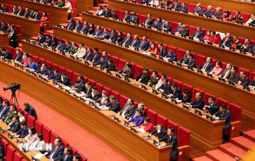 Quang cảnh phiên khai mạc Đại hội XIV của Đảng. Ảnh: TTXVN