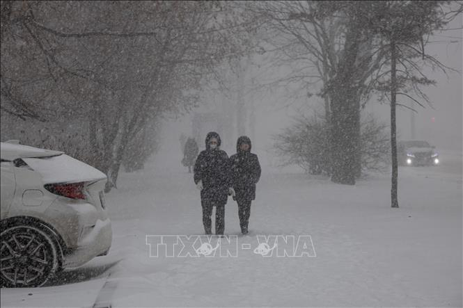 Tuyết phủ rơi dày tại Vladivostok, Nga, ngày 10/1/2026. Ảnh: THX/TTXVN