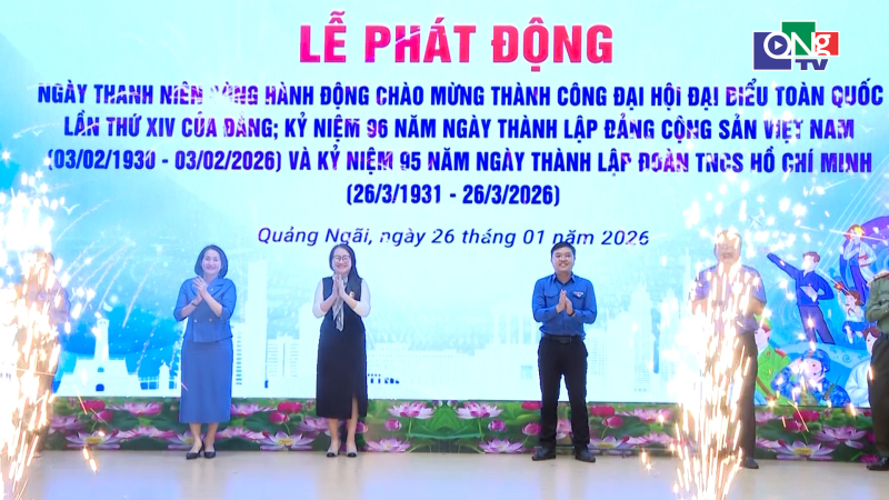Tuổi trẻ Quảng Ng&atilde;i thiết thực ch&agrave;o mừng th&agrave;nh c&ocirc;ng Đại hội Đảng