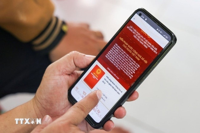 Giao diện màn hình trên ứng dụng VNeID. Ảnh: TTXVN phát
