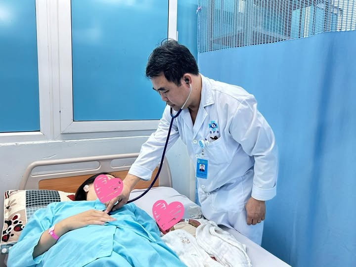 Mẹ con sản phụ đã an toàn tại bệnh viện - Ảnh BVCC