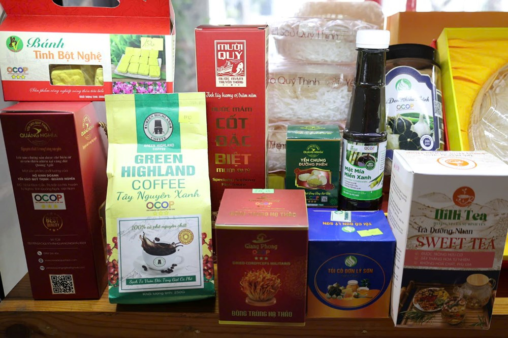 Các sản phẩm OCOP của Quảng Ngãi.