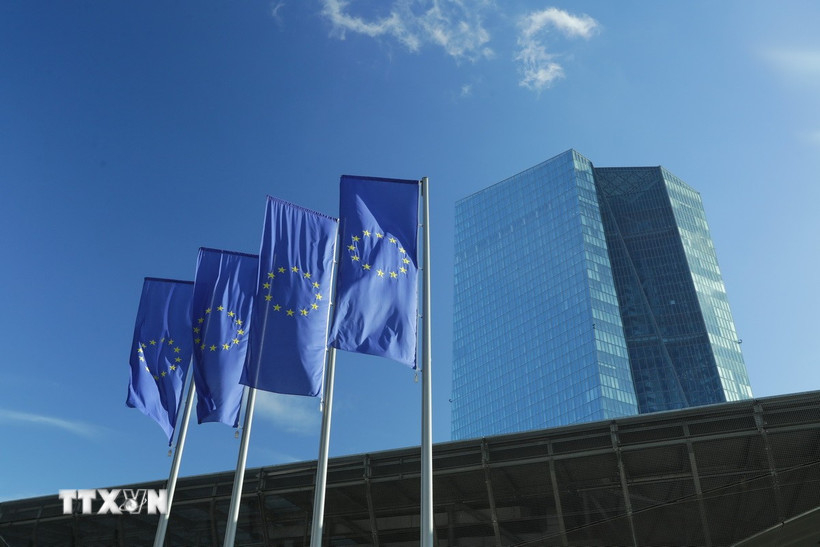 Trụ sở Ngân hàng Trung ương châu Âu (ECB) tại Frankfurt (Đức). Ảnh: THX/TTXVN