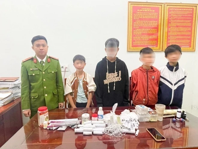 Liên tiếp nhiều vụ việc học sinh tự chế pháo nổ được cơ quan công an phát hiện kịp thời. Ảnh: Công an cung cấp