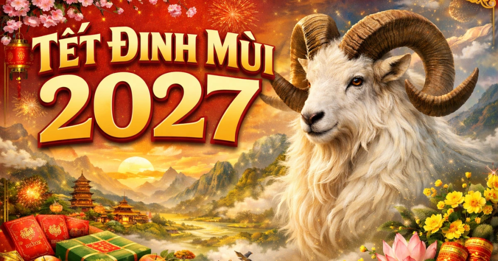 Tết 2027 là Tết Đinh Mùi. Ảnh: AI