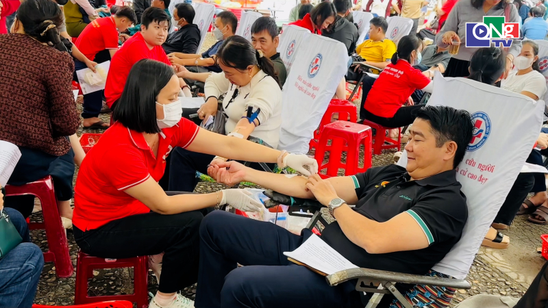 Tiếp nhận hơn 600 đơn vị m&aacute;u tại Lễ hội xu&acirc;n hồng