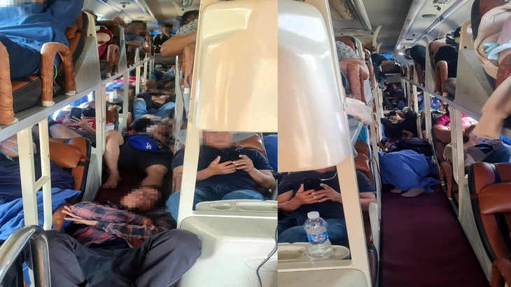 Xe kh&aacute;ch nhồi nh&eacute;t người bị xử phạt 67,5 triệu đồng