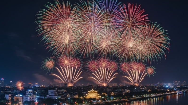 H&agrave; Nội tổ chức 33 điểm bắn ph&aacute;o hoa đ&ecirc;m giao thừa