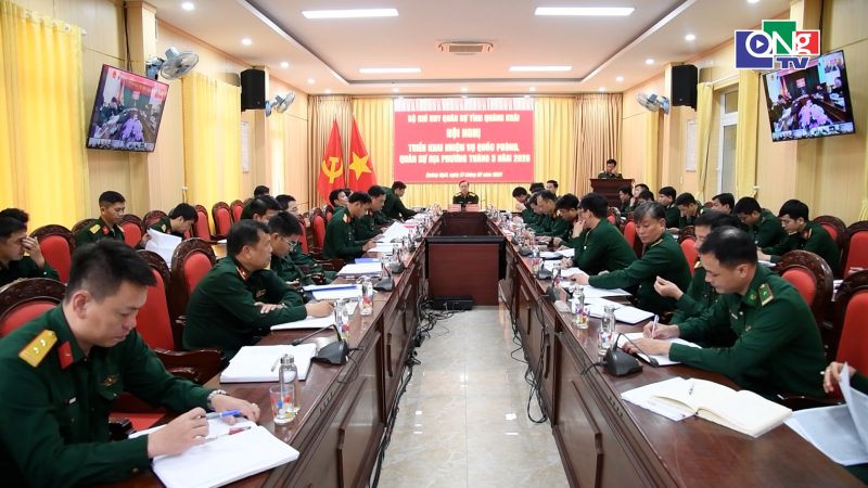 Triển khai nhiệm vụ quốc ph&ograve;ng, qu&acirc;n sự địa phương th&aacute;ng 3/2026