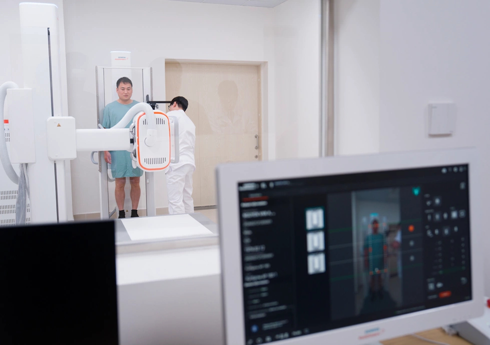 Bệnh nhân chụp chiếu tại bệnh viện. Ảnh: Loan Trần