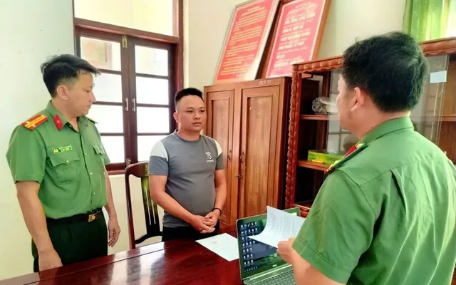 Võ Quốc Toại tại cơ quan công an.