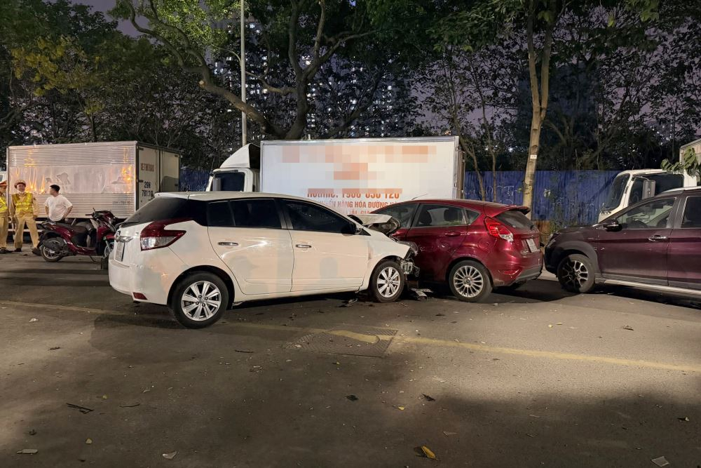 Hiện trường vụ tai nạn giao thông.