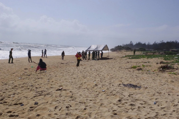 Vị trí phát hiện thi thể ở phường Đức Phổ. Ảnh: Anh Anh