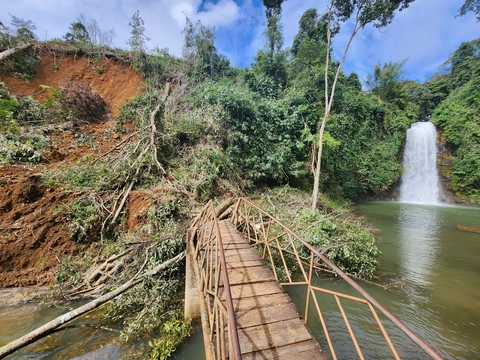 Thác Pa Sỹ tan hoang sau khi sạt lở (ảnh chụp tháng 12-2025). Ảnh: Trần Mai