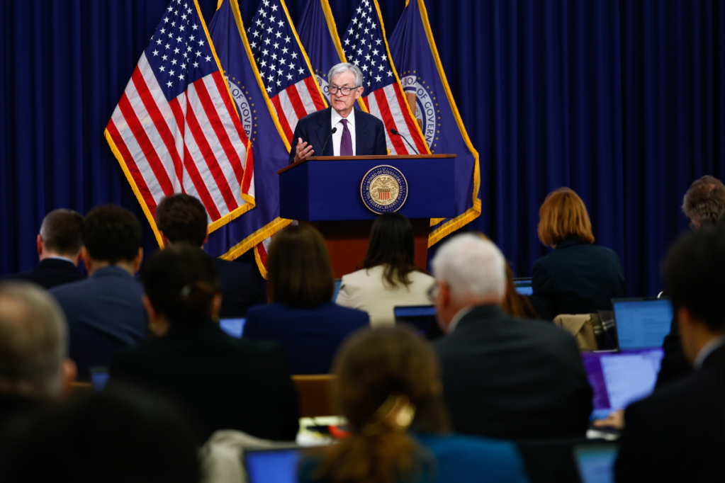 Chủ tịch Fed Jerome Powell tại buổi họp báo ngày 18/3/2026. Ảnh: Bloomberg.