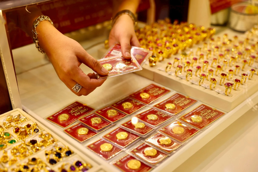 Giá vàng tăng 1,9 triệu đồng/lượng. Ảnh: H.T