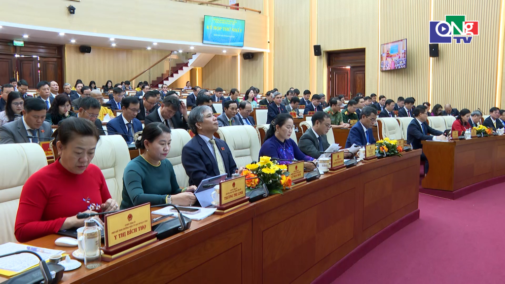 Các đồng chí lãnh đạo tỉnh dự kỳ họp.