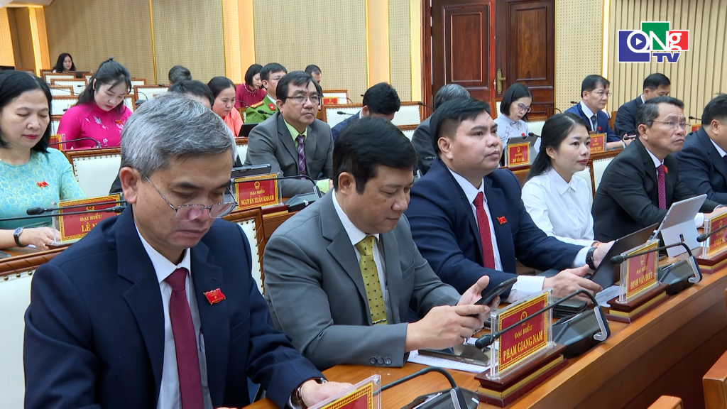 Các đại biểu HĐND tỉnh dự kỳ họp.