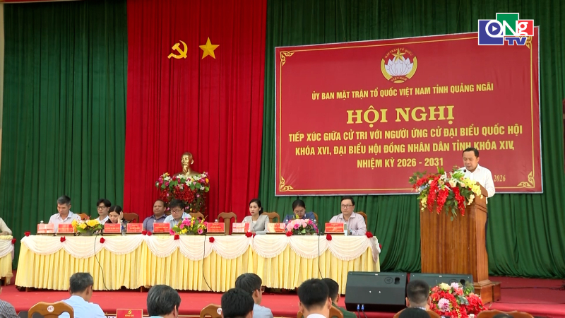 Hội nghị tiếp x&uacute;c giữa cử tri v&agrave; người ứng cử tại x&atilde; Tu Mơ R&ocirc;ng