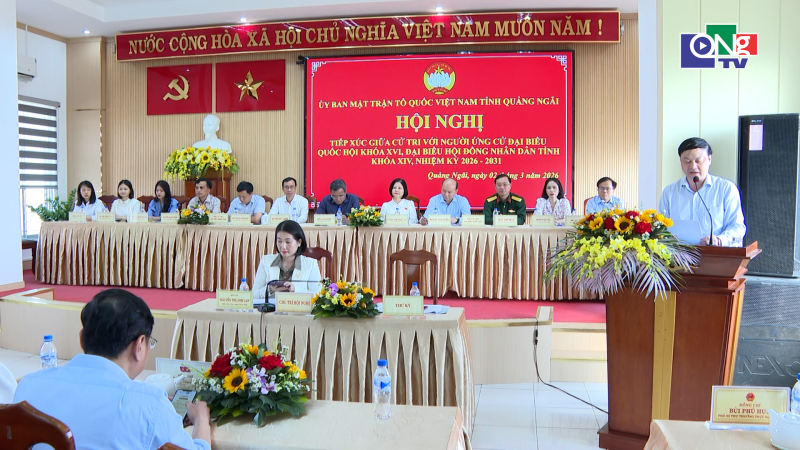 Hội nghị tiếp x&uacute;c giữa cử tri với người ứng cử đại biểu Quốc hội v&agrave; HĐND tỉnh tại phường Nghĩa Lộ