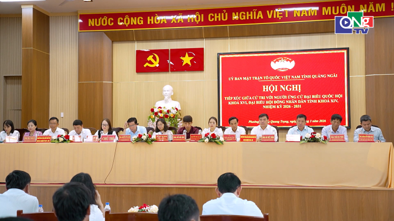 Hội nghị tiếp x&uacute;c giữa cử tri với người ứng cử đại biểu Quốc hội v&agrave; HĐND tỉnh tại Phường Trương Quang Trọng