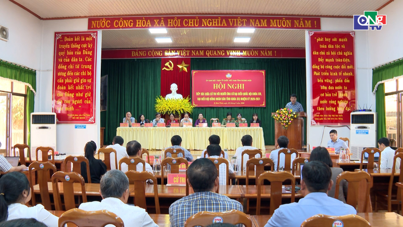 Hội nghị tiếp x&uacute;c giữa cử tri với người ứng cử đại biểu Quốc hội v&agrave; HĐND tỉnh tại phường Kon Tum